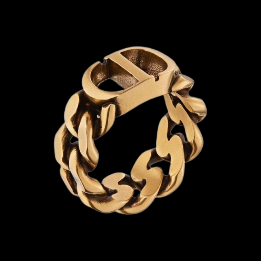 DIOR MONRAIGNE Link 30 Gold Chain Link Ring